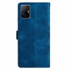 For Xiaomi 11T / 11T Pro Cherry Blossom Butterfly Skin Feel Embossed PU Phone Case(Blue) - 3