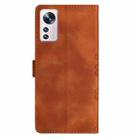 For Xiaomi 12 Pro Cherry Blossom Butterfly Skin Feel Embossed PU Phone Case(Brown) - 3