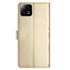 For Xiaomi 13 Pro Cherry Blossom Butterfly Skin Feel Embossed PU Phone Case(Gold) - 3