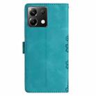 For Xiaomi Poco X6 Cherry Blossom Butterfly Skin Feel Embossed PU Phone Case(Green) - 3