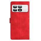 For Xiaomi 14T Pro Cherry Blossom Butterfly Skin Feel Embossed PU Phone Case(Red) - 3