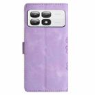 For Xiaomi 14T Pro Cherry Blossom Butterfly Skin Feel Embossed PU Phone Case(Purple) - 3