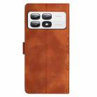 For Xiaomi 14T Pro Cherry Blossom Butterfly Skin Feel Embossed PU Phone Case(Brown) - 3