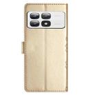 For Xiaomi 14T Pro Cherry Blossom Butterfly Skin Feel Embossed PU Phone Case(Gold) - 3