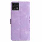 For Xiaomi 14T Cherry Blossom Butterfly Skin Feel Embossed PU Phone Case(Purple) - 3