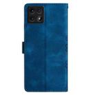 For Xiaomi 14T Cherry Blossom Butterfly Skin Feel Embossed PU Phone Case(Blue) - 3