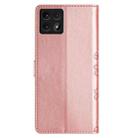 For Xiaomi 14T Cherry Blossom Butterfly Skin Feel Embossed PU Phone Case(Rose Gold) - 3