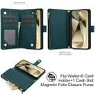 For Samsung Galaxy S24 Ultra 5G YM016 Rhombic Zipper Card Wallet Leather Phone Case with Lanyard(Green) - 2