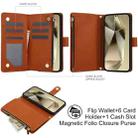 For Samsung Galaxy S24 Ultra 5G YM016 Rhombic Zipper Card Wallet Leather Phone Case with Lanyard(Brown) - 2