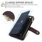 For Samsung Galaxy S24 FE 5G YM016 Rhombic Zipper Card Wallet Leather Phone Case with Lanyard(Dark Purple) - 3