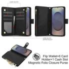 For Samsung Galaxy S25 Ultra 5G YM016 Rhombic Zipper Card Wallet Leather Phone Case with Lanyard(Black) - 2