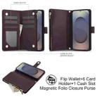 For Samsung Galaxy S25 Ultra 5G YM016 Rhombic Zipper Card Wallet Leather Phone Case with Lanyard(Dark Purple) - 2