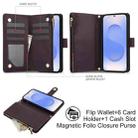 For Samsung Galaxy S25+ / S24+ 5G YM016 Rhombic Zipper Card Wallet Leather Phone Case with Lanyard(Dark Purple) - 2