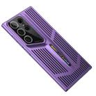 For Samsung Galaxy S22 Ultra 5G Blade Cooling PC Full Coverage Phone Case(Dark Purple) - 1