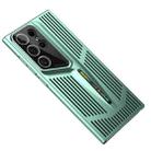 For Samsung Galaxy S22 Ultra 5G Blade Cooling PC Full Coverage Phone Case(Cyan) - 1