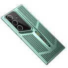 For Samsung Galaxy S24 5G Blade Cooling PC Full Coverage Phone Case(Cyan) - 1