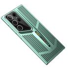 For Samsung Galaxy S25 Ultra 5G Blade Cooling PC Full Coverage Phone Case(Cyan) - 1