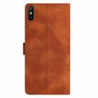 For Xiaomi Redmi 9A Cherry Blossom Butterfly Skin Feel Embossed PU Phone Case(Brown) - 3