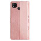 For Xiaomi Redmi 9C Cherry Blossom Butterfly Skin Feel Embossed PU Phone Case(Rose Gold) - 3