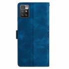 For Xiaomi Redmi 10 Cherry Blossom Butterfly Skin Feel Embossed PU Phone Case(Blue) - 3