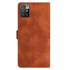 For Xiaomi Redmi 10 Cherry Blossom Butterfly Skin Feel Embossed PU Phone Case(Brown) - 3