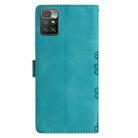 For Xiaomi Redmi 10 2022 Cherry Blossom Butterfly Skin Feel Embossed PU Phone Case(Green) - 3