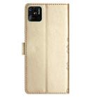 For Xiaomi Redmi 10C Cherry Blossom Butterfly Skin Feel Embossed PU Phone Case(Gold) - 3