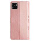 For Xiaomi Redmi 10C Cherry Blossom Butterfly Skin Feel Embossed PU Phone Case(Rose Gold) - 3
