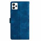 For Xiaomi Redmi 12 Cherry Blossom Butterfly Skin Feel Embossed PU Phone Case(Blue) - 3