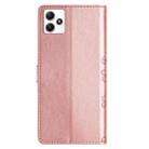 For Xiaomi Redmi 12 Cherry Blossom Butterfly Skin Feel Embossed PU Phone Case(Rose Gold) - 3