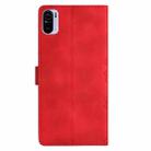 For Xiaomi Redmi K40 / K40 Pro Cherry Blossom Butterfly Skin Feel Embossed PU Phone Case(Red) - 3