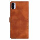 For Xiaomi Redmi K40 / K40 Pro Cherry Blossom Butterfly Skin Feel Embossed PU Phone Case(Brown) - 3