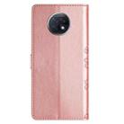 For Xiaomi Redmi Note 9 5G / Note 9T Cherry Blossom Butterfly Skin Feel Embossed PU Phone Case(Rose Gold) - 3