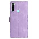 For Xiaomi Redmi Note 8T Cherry Blossom Butterfly Skin Feel Embossed PU Phone Case(Purple) - 3