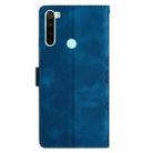 For Xiaomi Redmi Note 8T Cherry Blossom Butterfly Skin Feel Embossed PU Phone Case(Blue) - 3