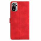 For Xiaomi Redmi Note 10 4G Cherry Blossom Butterfly Skin Feel Embossed PU Phone Case(Red) - 3