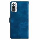 For Xiaomi Redmi Note 10 Pro Cherry Blossom Butterfly Skin Feel Embossed PU Phone Case(Blue) - 3