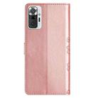 For Xiaomi Redmi Note 10 Pro Cherry Blossom Butterfly Skin Feel Embossed PU Phone Case(Rose Gold) - 3