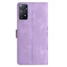 For Xiaomi Redmi Note 11 4G Global Cherry Blossom Butterfly Skin Feel Embossed PU Phone Case(Purple) - 3