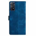 For Xiaomi Redmi Note 11 4G Global Cherry Blossom Butterfly Skin Feel Embossed PU Phone Case(Blue) - 3