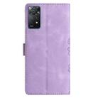 For Xiaomi Redmi Note 11S 4G Cherry Blossom Butterfly Skin Feel Embossed PU Phone Case(Purple) - 3
