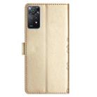 For Xiaomi Redmi Note 11 Pro 5G Global Cherry Blossom Butterfly Skin Feel Embossed PU Phone Case(Gold) - 3