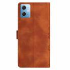 For Xiaomi Redmi Note 12 Global Cherry Blossom Butterfly Skin Feel Embossed PU Phone Case(Brown) - 3