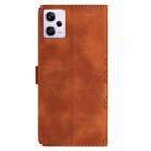 For Xiaomi Redmi Note 12 Pro Global Cherry Blossom Butterfly Skin Feel Embossed PU Phone Case(Brown) - 3