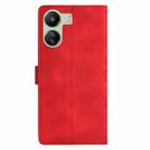 For Xiaomi Redmi 13C 4G Global Cherry Blossom Butterfly Skin Feel Embossed PU Phone Case(Red) - 3