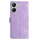 For Xiaomi Redmi 13C 4G Global Cherry Blossom Butterfly Skin Feel Embossed PU Phone Case(Purple) - 3