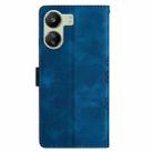 For Xiaomi Redmi 13C 4G Global Cherry Blossom Butterfly Skin Feel Embossed PU Phone Case(Blue) - 3