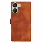 For Xiaomi Redmi 13C 4G Global Cherry Blossom Butterfly Skin Feel Embossed PU Phone Case(Brown) - 3