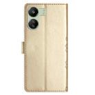 For Xiaomi Redmi 13C 4G Global Cherry Blossom Butterfly Skin Feel Embossed PU Phone Case(Gold) - 3