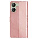 For Xiaomi Redmi 13C 4G Global Cherry Blossom Butterfly Skin Feel Embossed PU Phone Case(Rose Gold) - 3